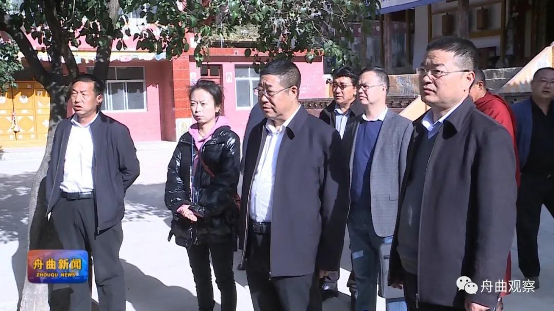 石占良来我县调研督导寺院管理暨民营企业发展工作